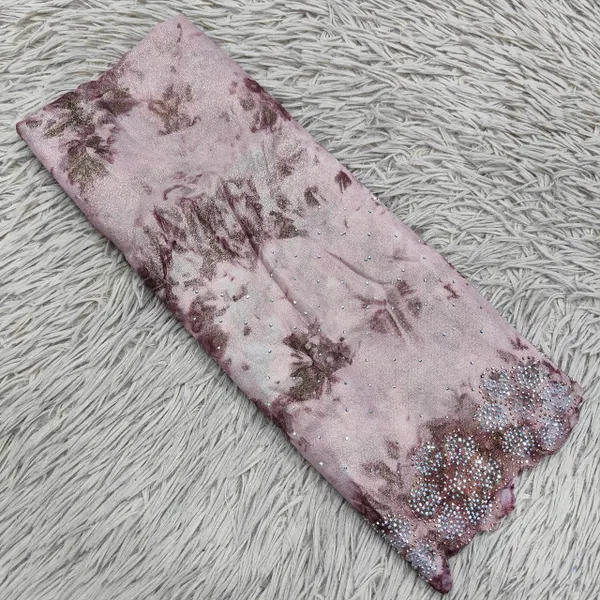 Premium Shimmer Chiffon Hijab with Siroski Stone Work | HJ14